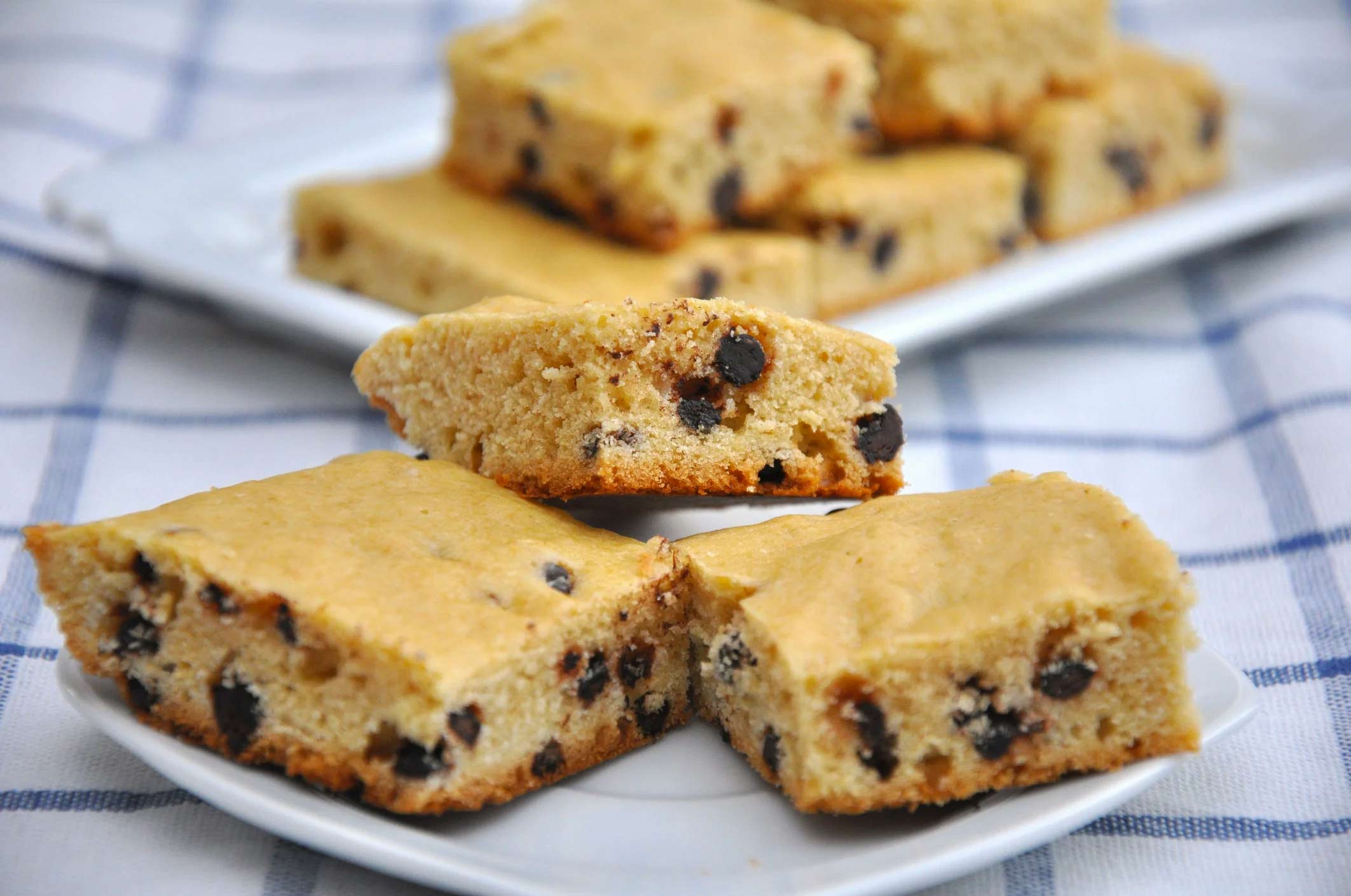 3 cookie bars on a plate