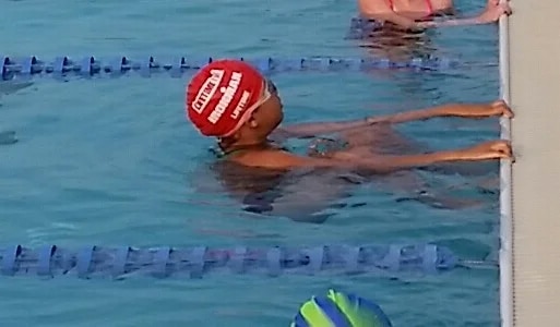 girl in pool