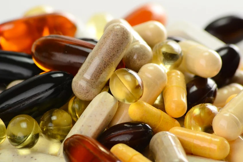 multiple vitamins in a pile